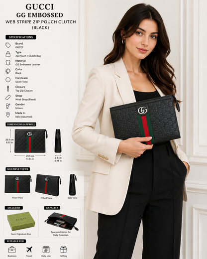 Gucci GG Embossed Leather Bag (Original)