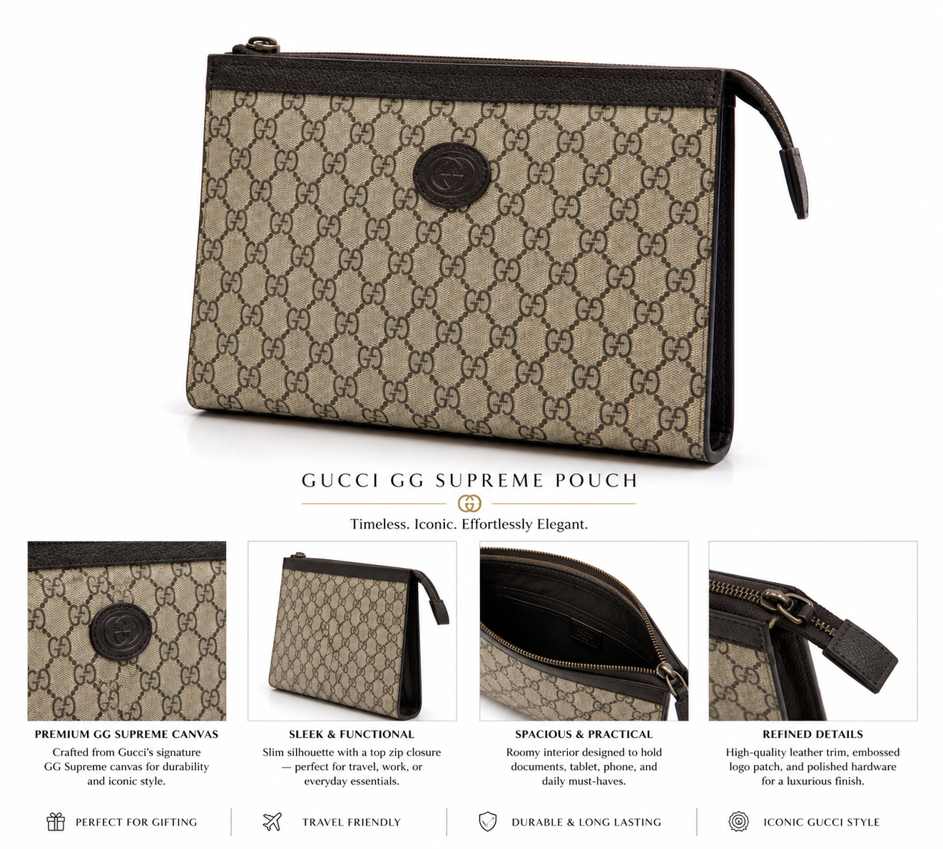 Gucci GG Supreme Canvas Bag